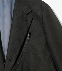 Zipped Pocket 3B Jacket - Black - Poly Serge