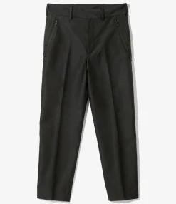 Zipped Pocket Trouser - Black - Poly Serge
