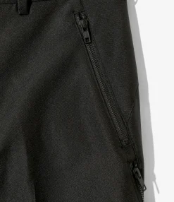 Zipped Pocket Trouser - Black - Poly Serge