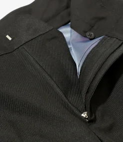 Zipped Pocket Trouser - Black - Poly Serge