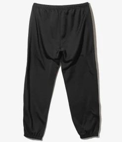 Zipped Sweat Pant - Black -C/PE Bright Jersey