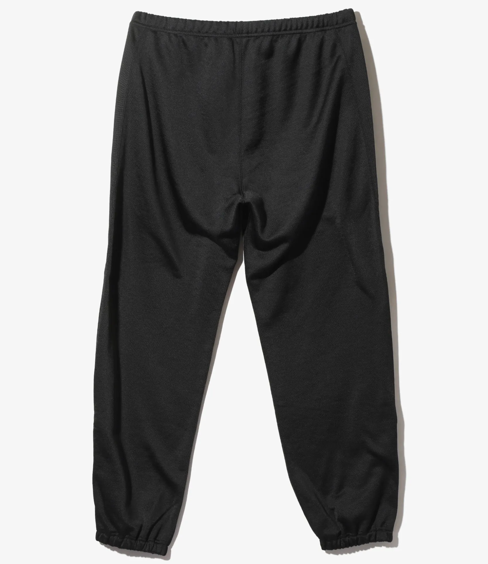 Zipped Sweat Pant - Black -C/PE Bright Jersey