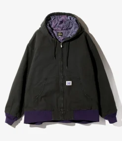 Zipped Work Hoody - Black - 11oz Cotton Oxford