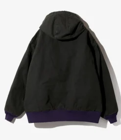 Zipped Work Hoody - Black - 11oz Cotton Oxford