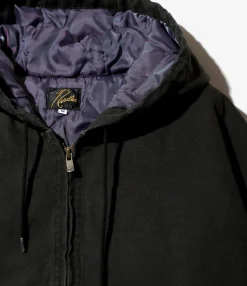 Zipped Work Hoody - Black - 11oz Cotton Oxford