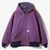 Zipped Work Hoody - Purple - 11oz Cotton Oxford