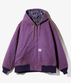 Zipped Work Hoody - Purple - 11oz Cotton Oxford