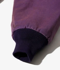 Zipped Work Hoody - Purple - 11oz Cotton Oxford
