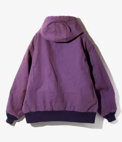 Zipped Work Hoody - Purple - 11oz Cotton Oxford